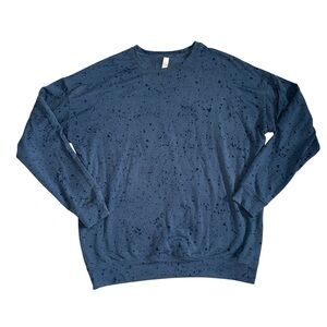 Athleta Studio to Street Splatter Print Sweatshirt‎ Blue Size S